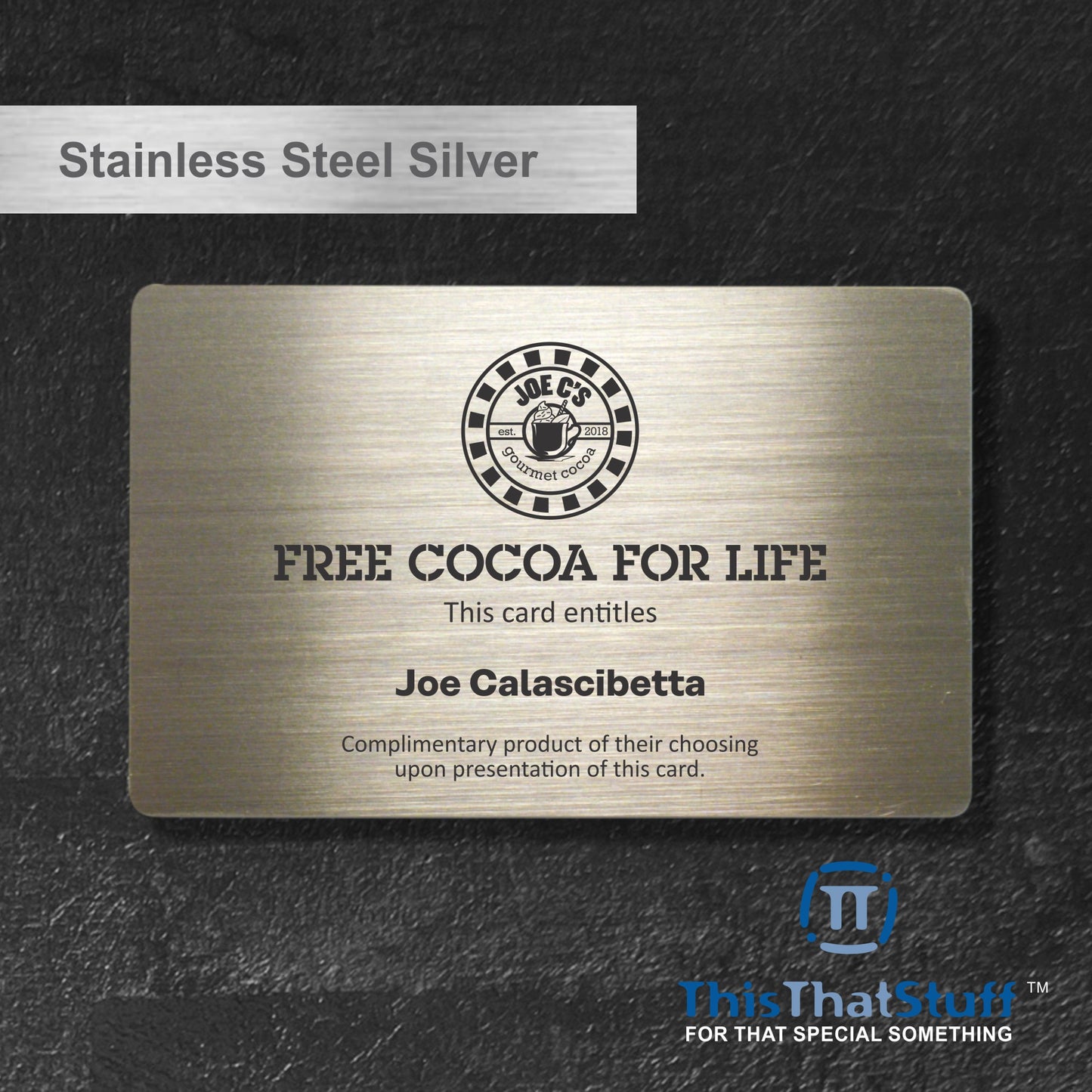 Deluxe Stainless Steel Perma-Etch Metalux Series | Membership Cards | Engraved Business Cards | VIP Cards | Gift Cards | Special Events