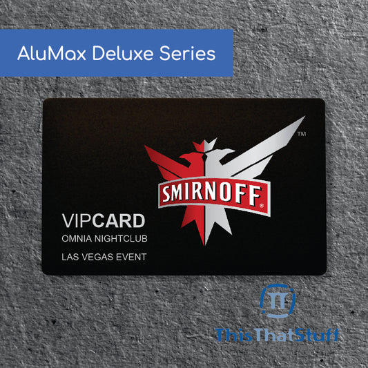 Custom Printed or Engraved Custom Metal Cards | THICK .8mm Anodized Aluminum for Business Cards | Memberships | VIP | Club | AluMax Series