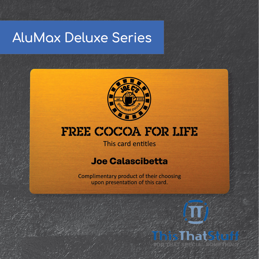 Custom Printed or Engraved Custom Metal Cards | THICK .8mm Anodized Aluminum for Business Cards | Memberships | VIP | Club | AluMax Series