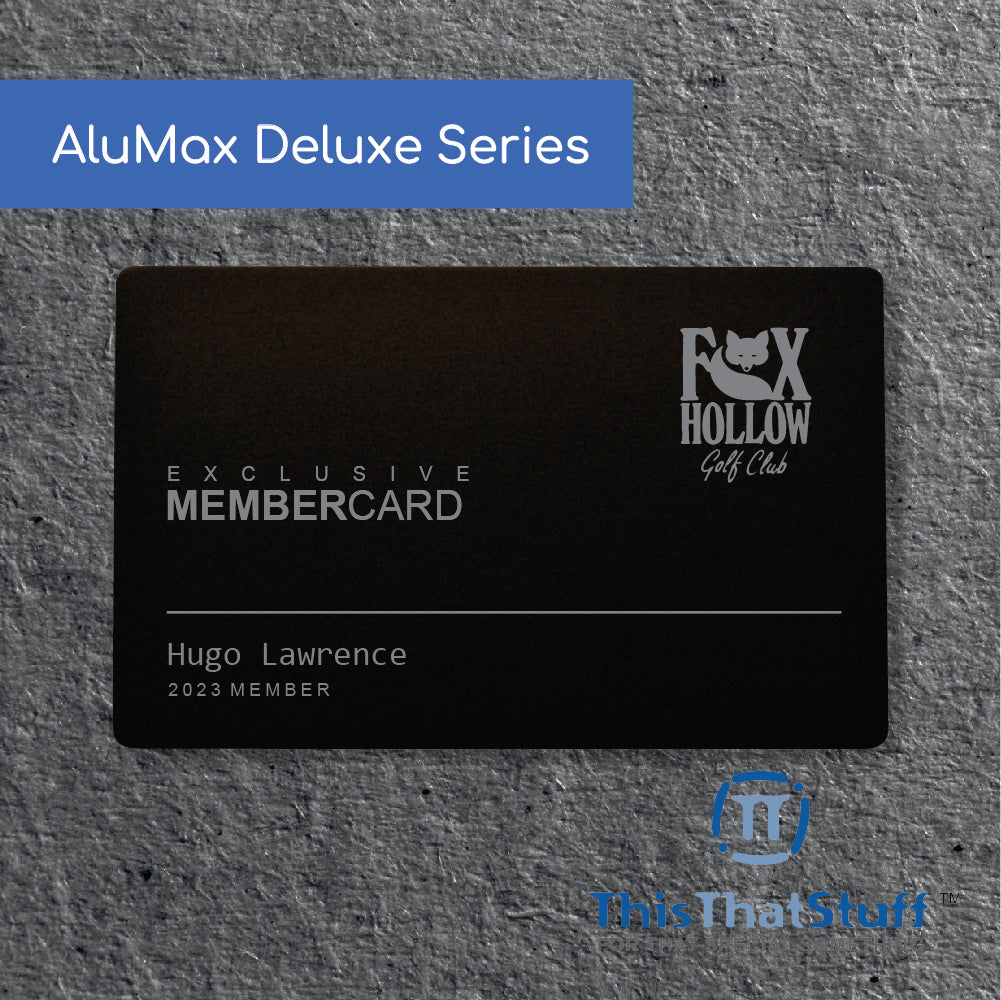 Custom Printed or Engraved Custom Metal Cards | THICK .8mm Anodized Aluminum for Business Cards | Memberships | VIP | Club | AluMax Series