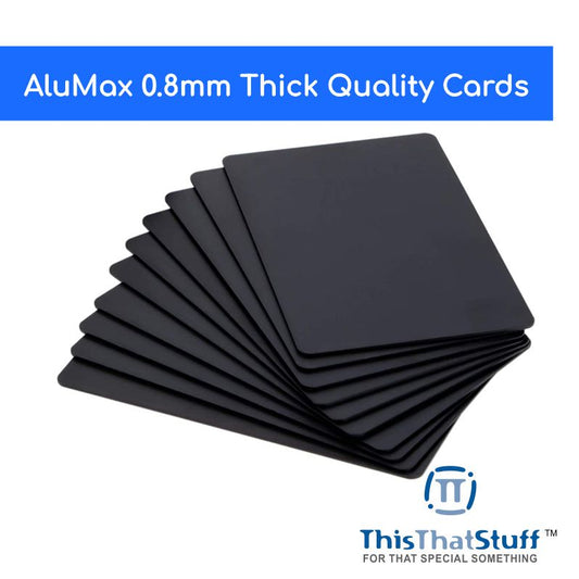 THICK 0.8mm Anodized Aluminum Blanks Credit Card Size | Wholesale Blanks | Individually Packed AluMax Series