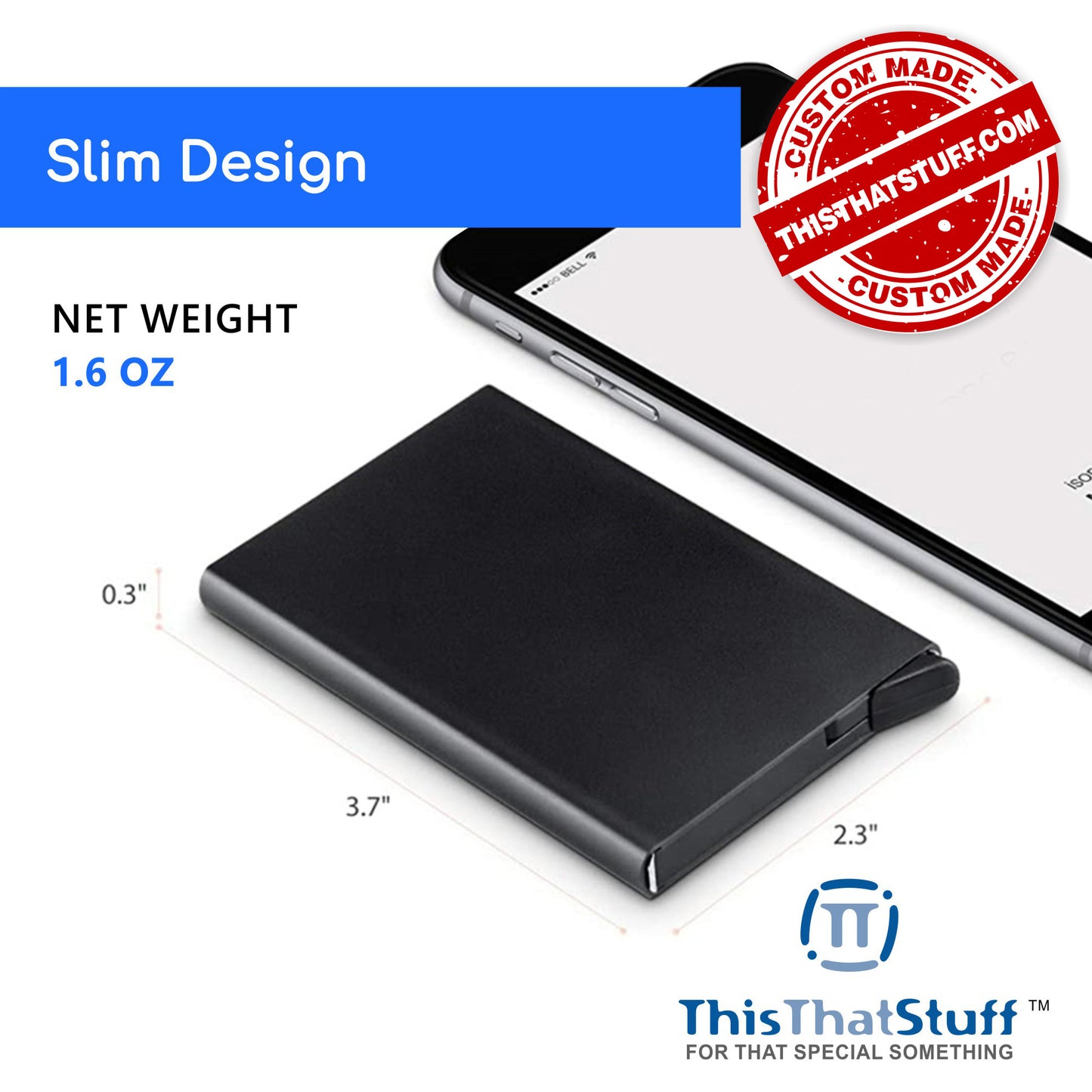 Pop-up Wallet - Aluminum | RFID Secure - Custom Engraved with any Design