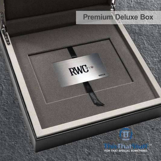 PREMIUM Deluxe Leather Box Card Holder - Magnetic Cover - Luxurious Velvet Interior with Sleeve - Holds Credit Card and Gift Size Cards