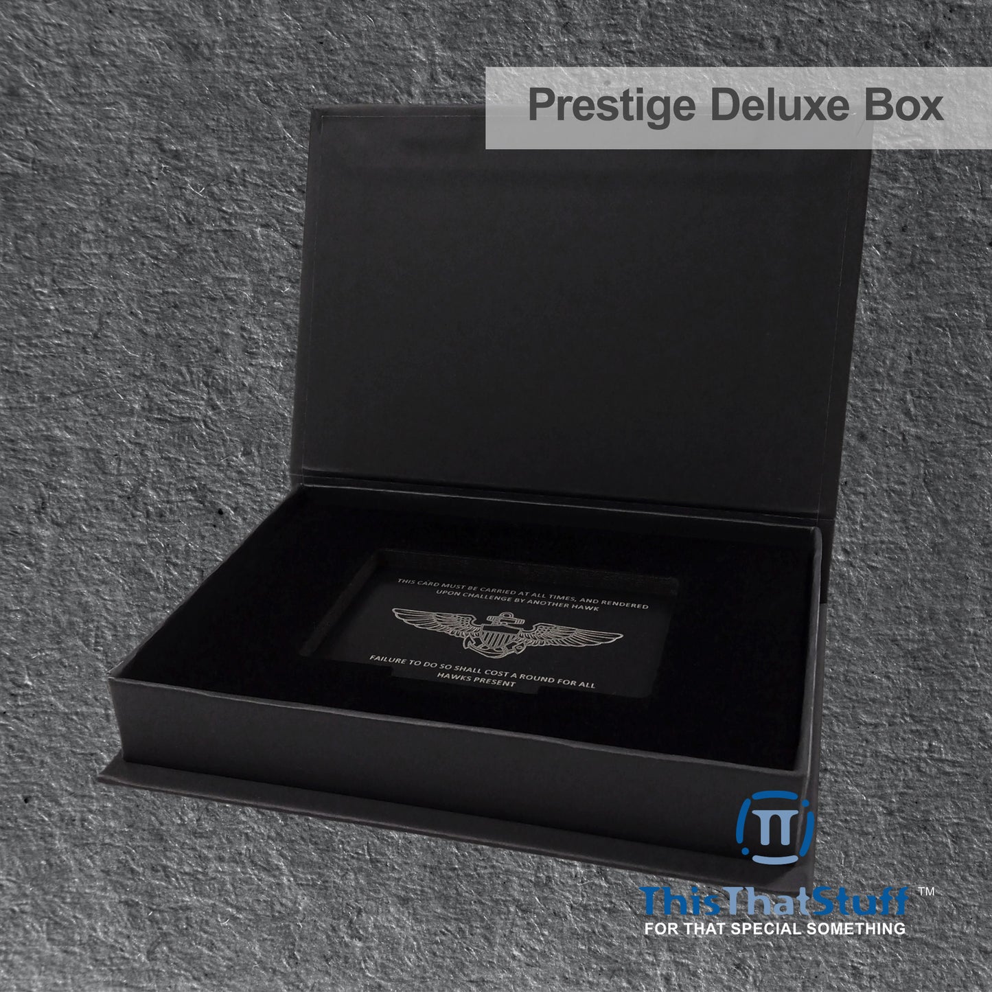 PRESTIGE Deluxe Magnetic Card Holder Box – Custom Printed Card Box with Exquisite Matte Laminated Sleeve and Velvet Interior