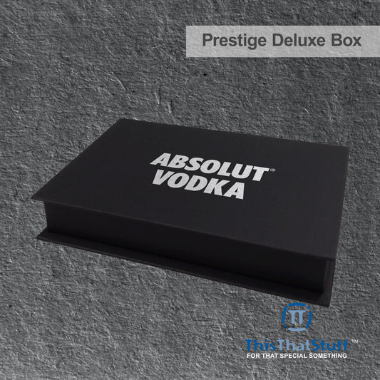 PRESTIGE Deluxe Magnetic Card Holder Box – Custom Printed Card Box with Exquisite Matte Laminated Sleeve and Velvet Interior