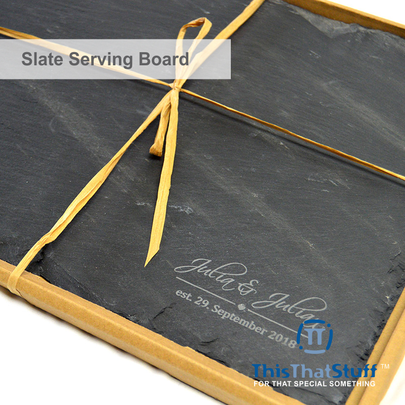 Custom Engraved Slate Serving Board, Cheese Board, Place Mat for any occasion