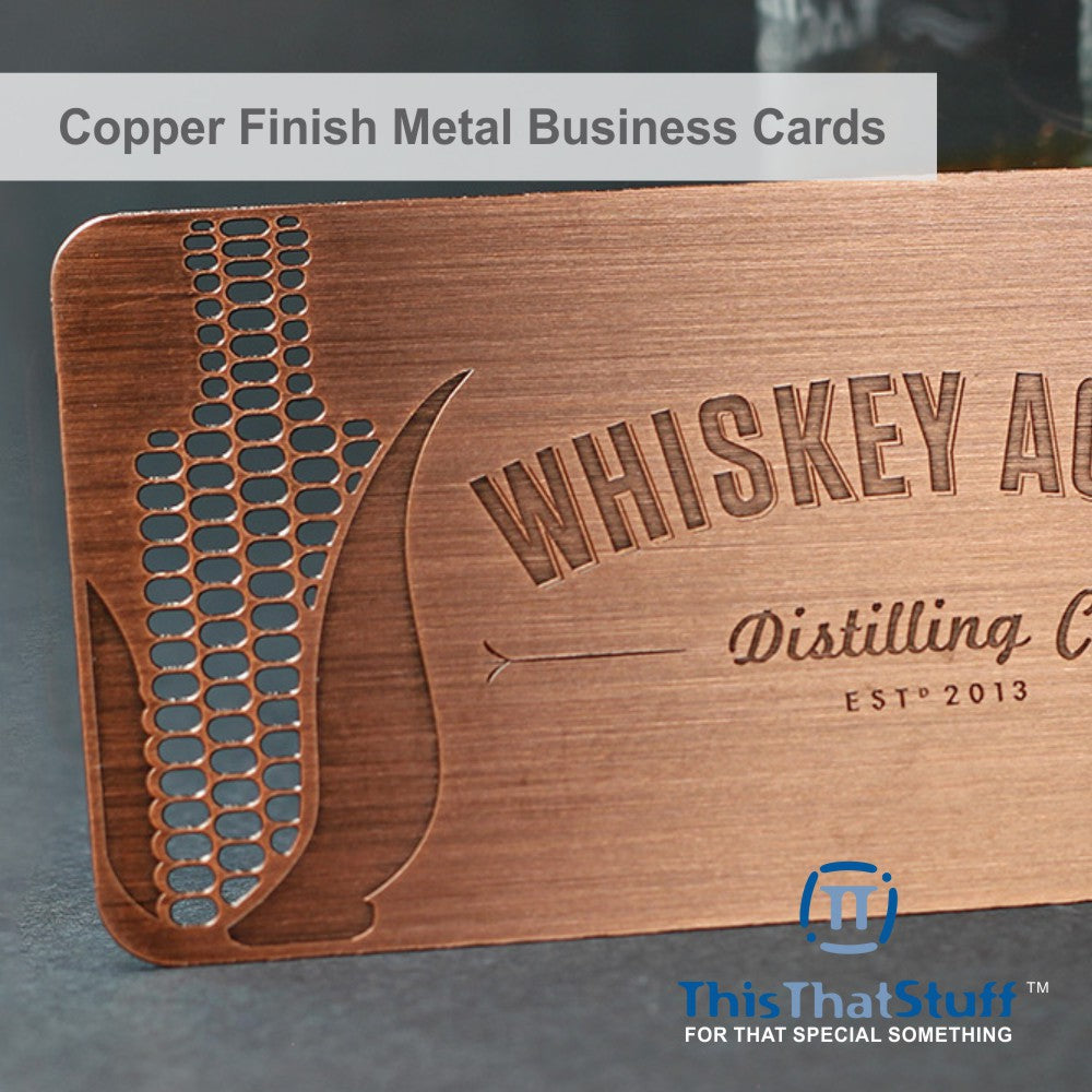 Metalux Copper Finish Metal Business Cards | Multi Color Print | Membership Cards | VIP Cards | Gift Cards | Special Events