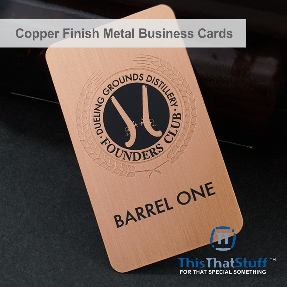 Metalux Copper Finish Metal Business Cards | Multi Color Print | Membership Cards | VIP Cards | Gift Cards | Special Events