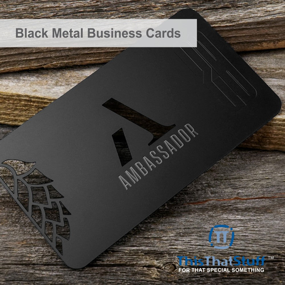 Metalux Black Metal Business Cards | Membership Cards | VIP Cards | Gift Cards | Special Events