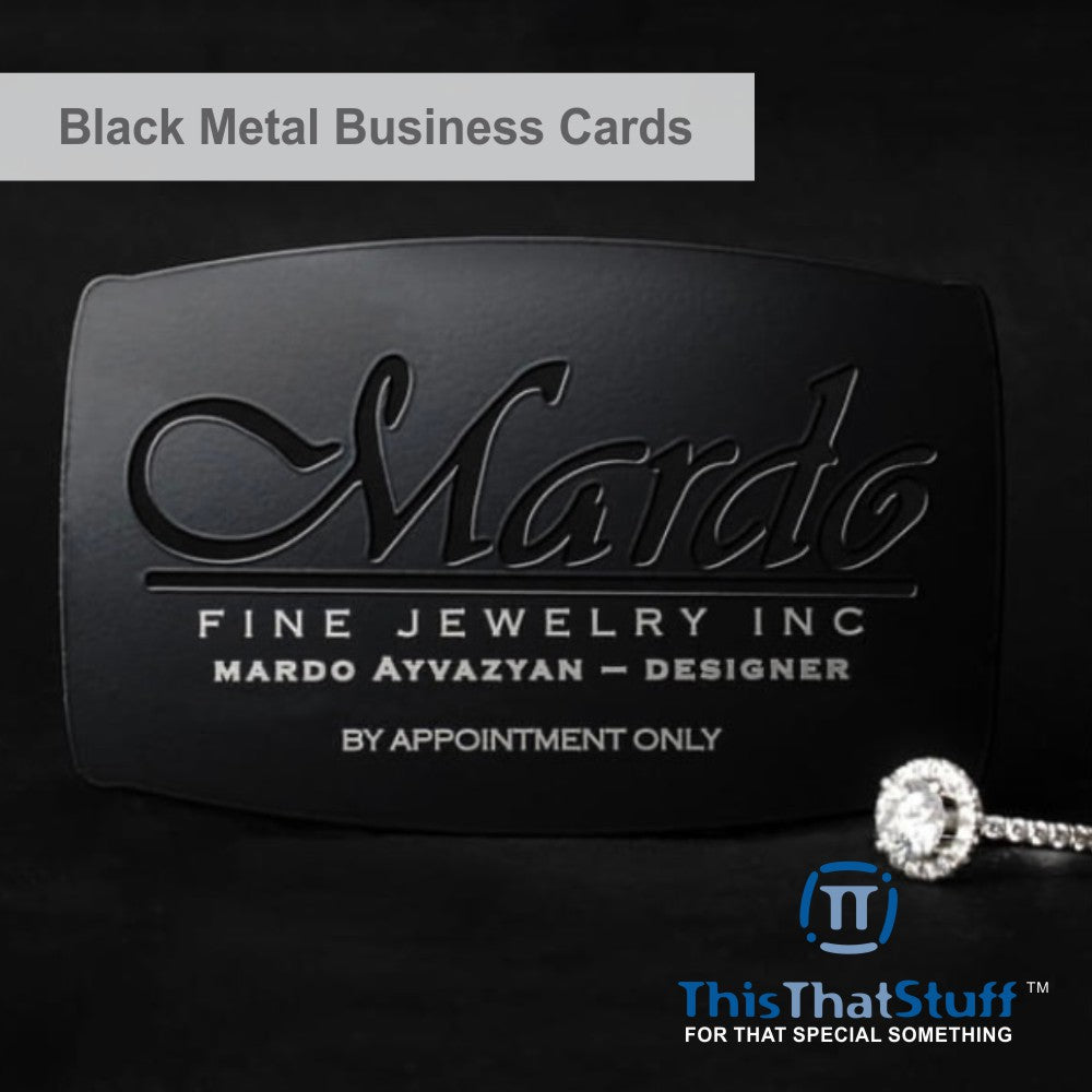 Metalux Black Metal Business Cards | Multi Color Print | Membership Cards | VIP Cards | Gift Cards | Special Events