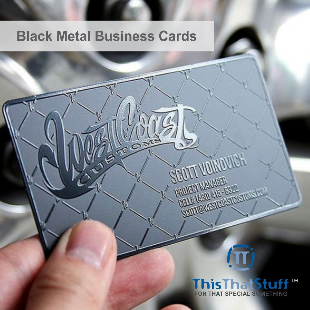 Metalux Black Metal Business Cards | Multi Color Print | Membership Cards | VIP Cards | Gift Cards | Special Events