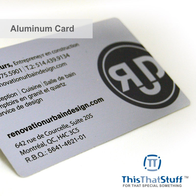Metal Business Cards | Custom Printed Unlimited Color | Credit Card Sized | For Membership Cards, Business Cards and Invitations | AluSeries