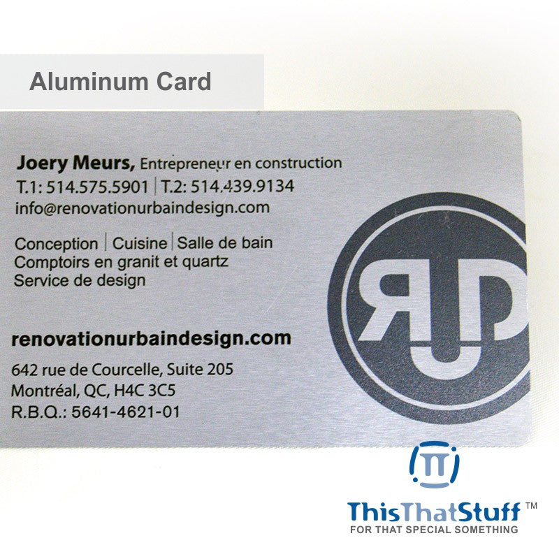 Metal Business Cards | Custom Printed Unlimited Color | Credit Card Sized | For Membership Cards, Business Cards and Invitations | AluSeries