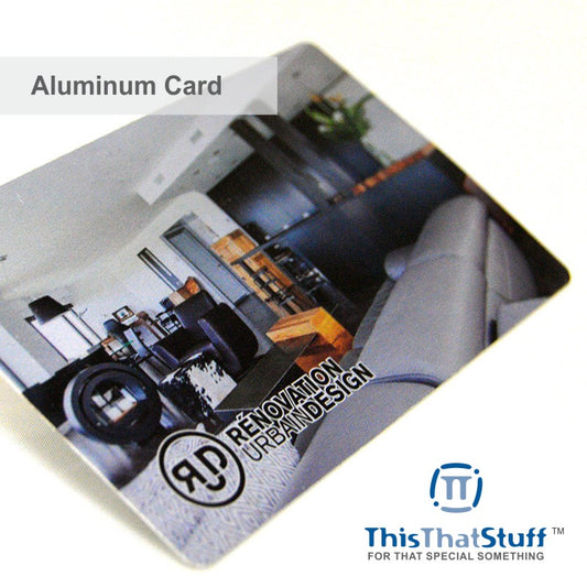 Metal Business Cards | Custom Printed Unlimited Color | Credit Card Sized | For Membership Cards, Business Cards and Invitations | AluSeries