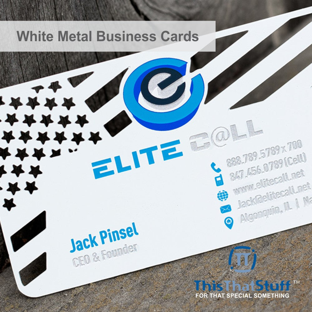 Metalux White Metal Business Cards | Multi Color Print | Membership Cards | VIP Cards | Gift Cards | Special Events