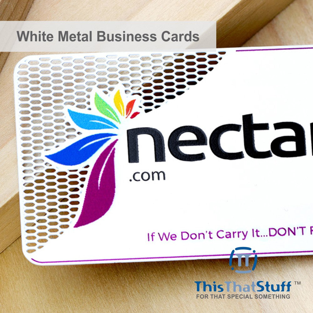 Metalux White Metal Business Cards | Multi Color Print | Membership Cards | VIP Cards | Gift Cards | Special Events