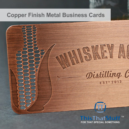 Metalux Copper Finish Metal Business Cards | Membership Cards | VIP Cards | Gift Cards | Special Events