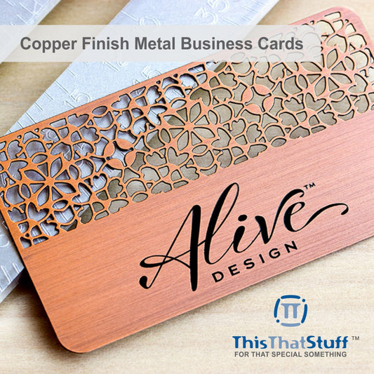 Metalux Copper Finish Metal Business Cards | Membership Cards | VIP Cards | Gift Cards | Special Events