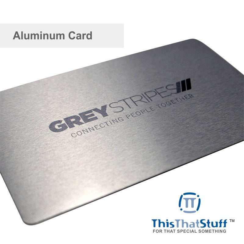 Custom Printed AluSeries Metal Cards, Credit Card Size