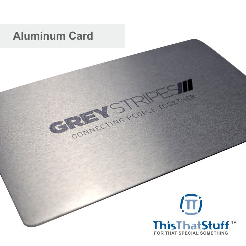 Custom Printed AluSeries Metal Cards | Credit Card Sized | Aluminum for Membership Cards, Business Cards and Invitations