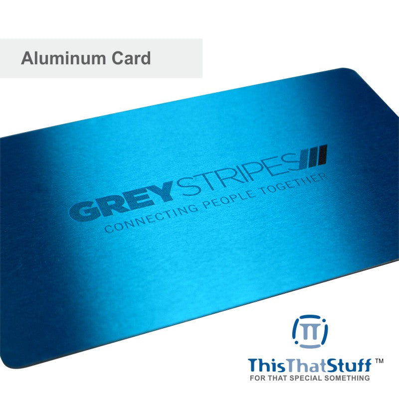 Custom Printed AluSeries Metal Cards | Credit Card Sized | Aluminum for Membership Cards, Business Cards and Invitations