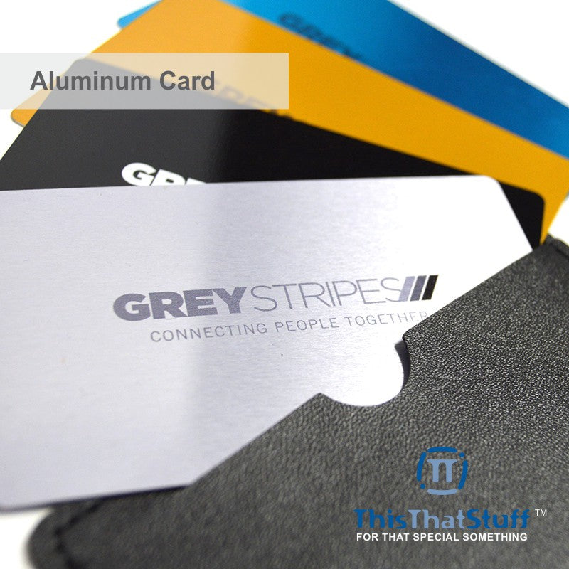 Custom Printed AluSeries Metal Cards | Credit Card Sized | Aluminum for Membership Cards, Business Cards and Invitations