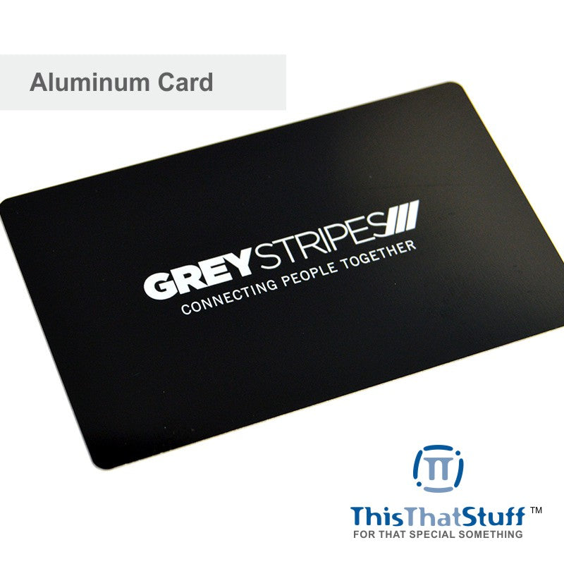 Custom Printed AluSeries Metal Cards | Credit Card Sized | Aluminum for Membership Cards, Business Cards and Invitations