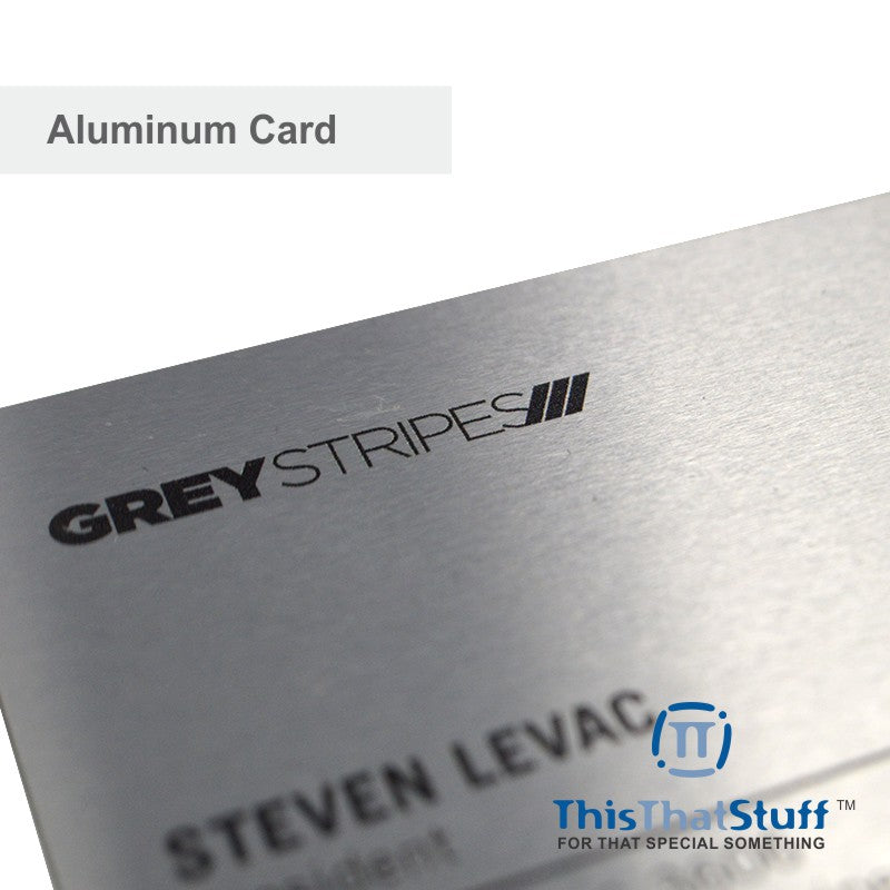 Custom Printed AluSeries Metal Cards | Credit Card Sized | Aluminum for Membership Cards, Business Cards and Invitations