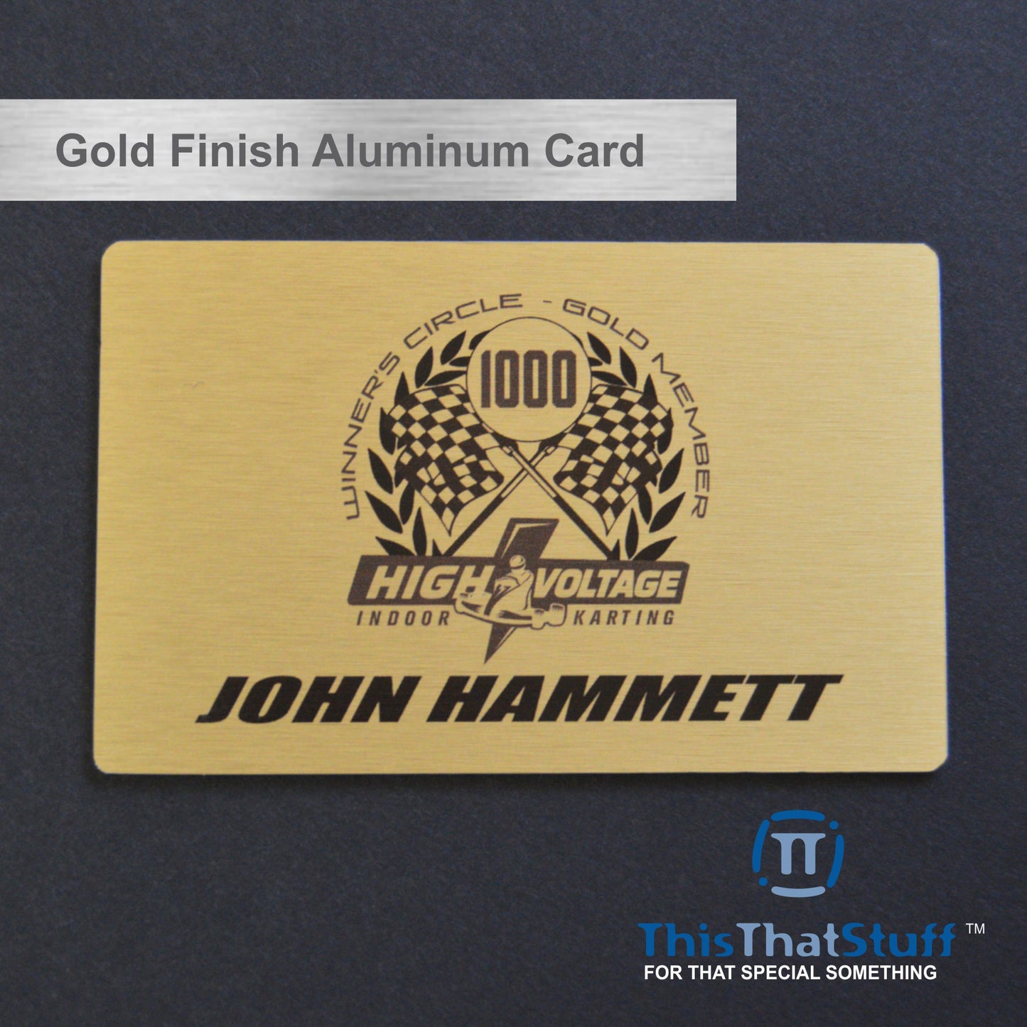Custom Printed Gold Finish AluSwiss Metal Cards | Credit Card Sized | Aluminum for Membership Cards, Business Cards and Invitations