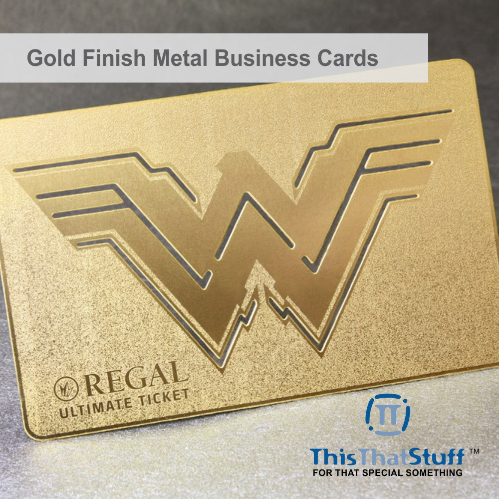 Metalux Gold Finish Metal Business Cards | Membership Cards | VIP Cards | Gift Cards | Special Events