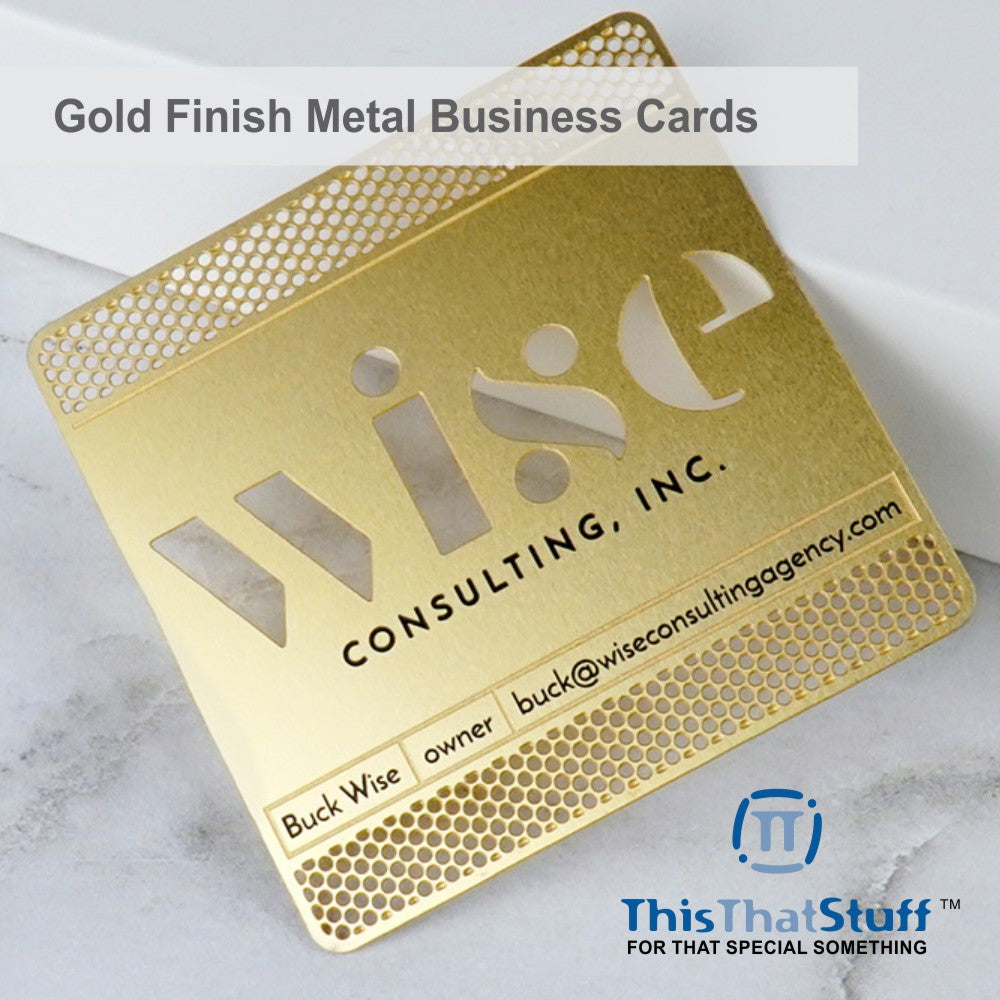 Metalux Gold Finish Metal Business Cards | Membership Cards | VIP Cards | Gift Cards | Special Events