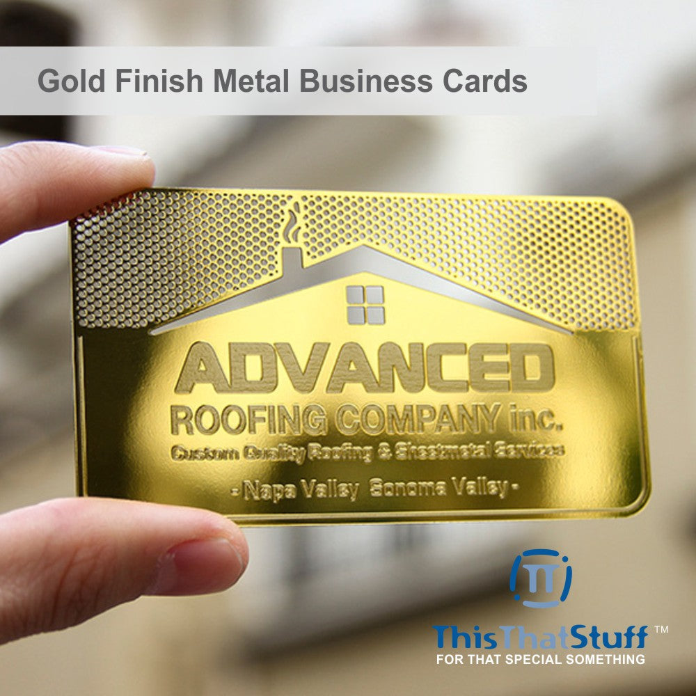 Metalux Gold Finish Metal Business Cards | Membership Cards | VIP Cards | Gift Cards | Special Events