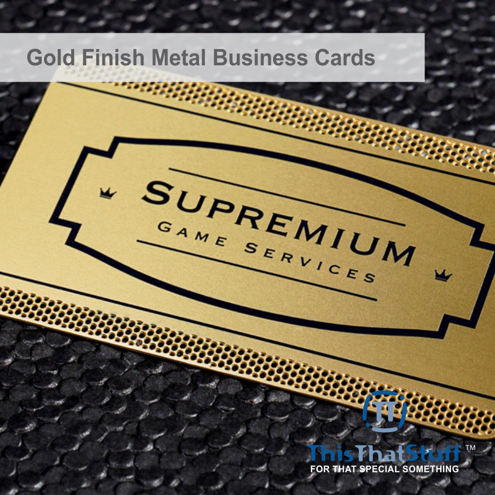 Metalux Gold Finish Metal Business Cards | Membership Cards | VIP Cards | Gift Cards | Special Events