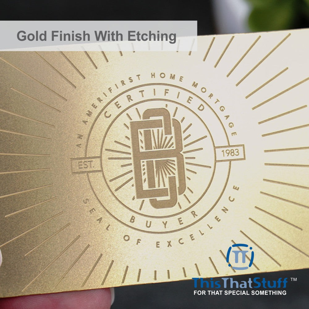 Metalux Gold Finish Metal Business Cards | Membership Cards | VIP Cards | Gift Cards | Special Events