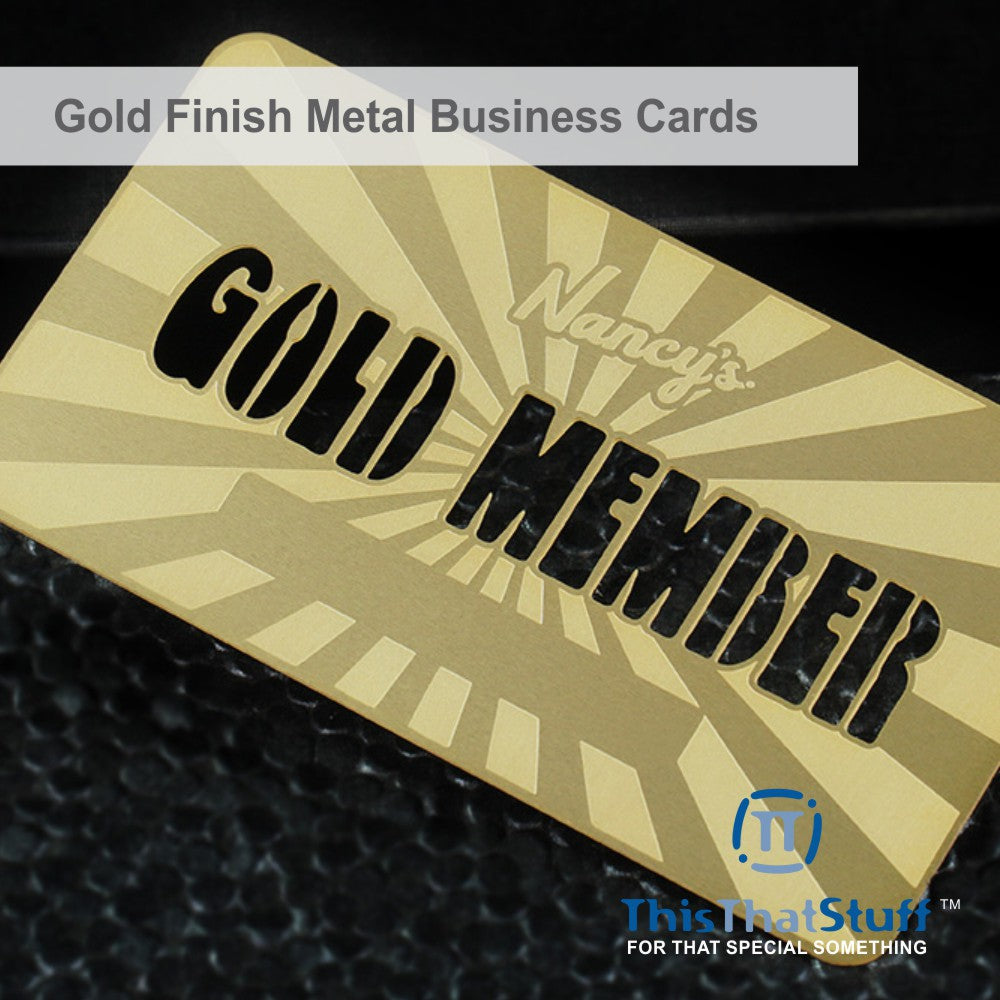 Metalux Gold Finish Metal Business Cards | Membership Cards | VIP Cards | Gift Cards | Special Events