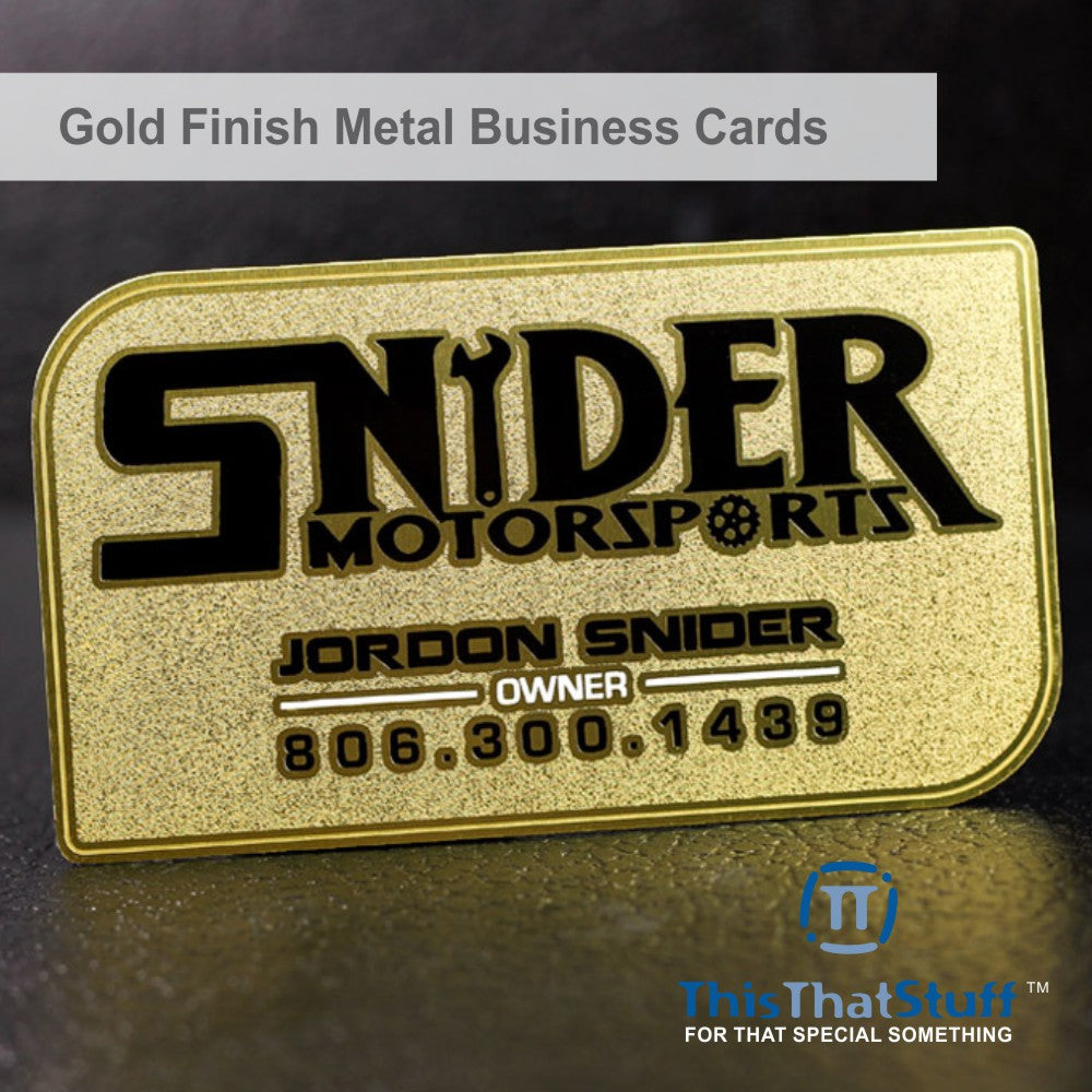 Metalux Gold Finish Metal Business Cards | Membership Cards | VIP Cards | Gift Cards | Special Events