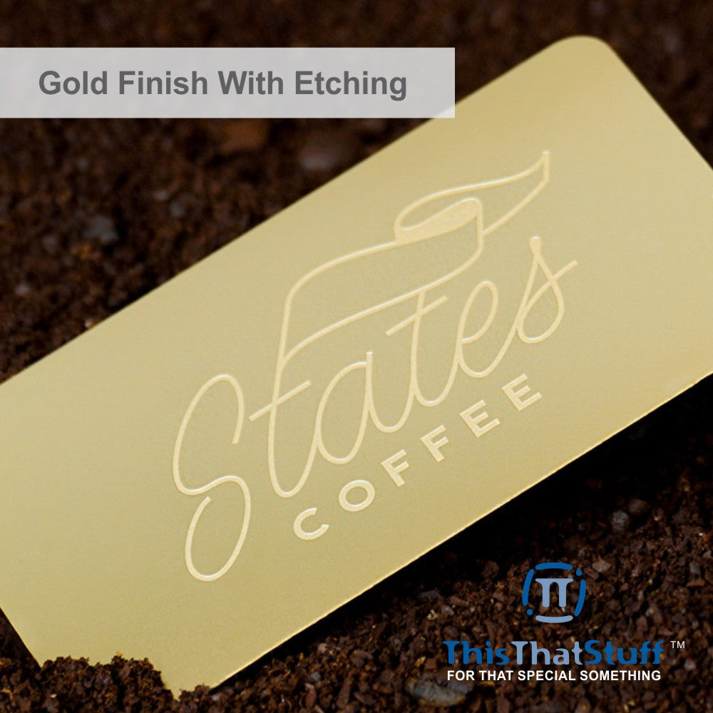 Metalux Gold Finish Metal Business Cards | Membership Cards | VIP Cards | Gift Cards | Special Events