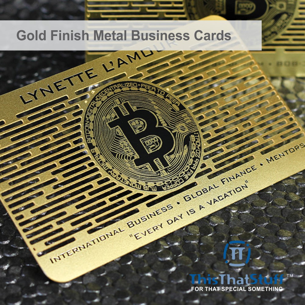 Metalux Gold Finish Metal Business Cards | Membership Cards | VIP Cards | Gift Cards | Special Events