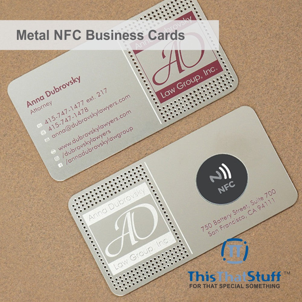 Metalux NFC Metal Business Cards | Multi Color Print | For Membership Cards, Business Cards and Invitations