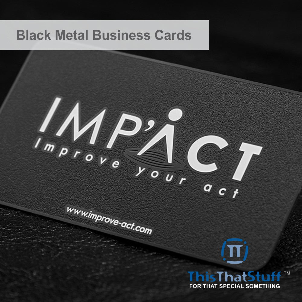 Metalux Black Metal Business Cards | Multi Color Print | Membership Cards | VIP Cards | Gift Cards | Special Events