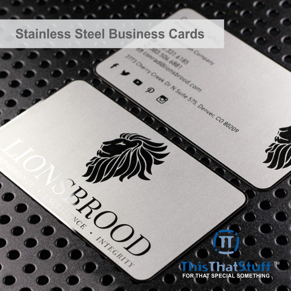 Metalux Stainless Steel Business Cards | Membership Cards | VIP Cards | Gift Cards | Special Events