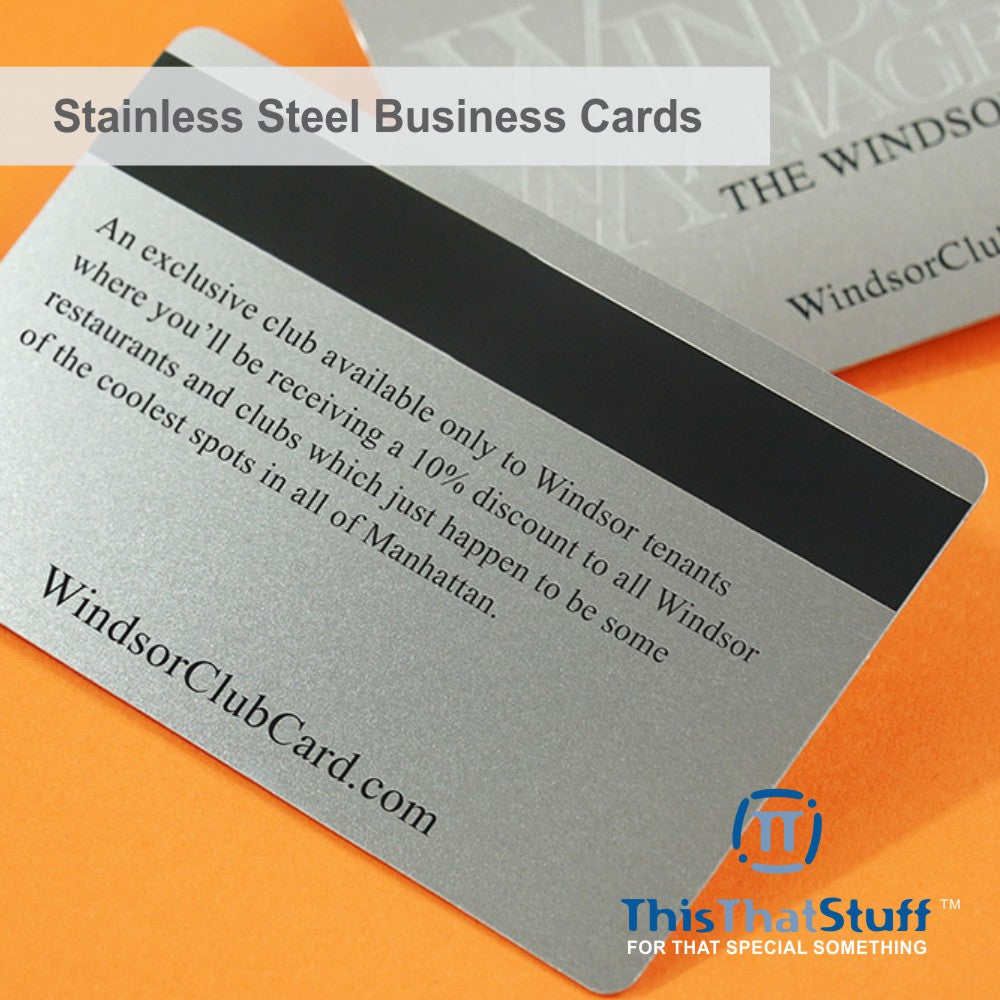 Metalux Stainless Steel Business Cards | Membership Cards | VIP Cards | Gift Cards | Special Events