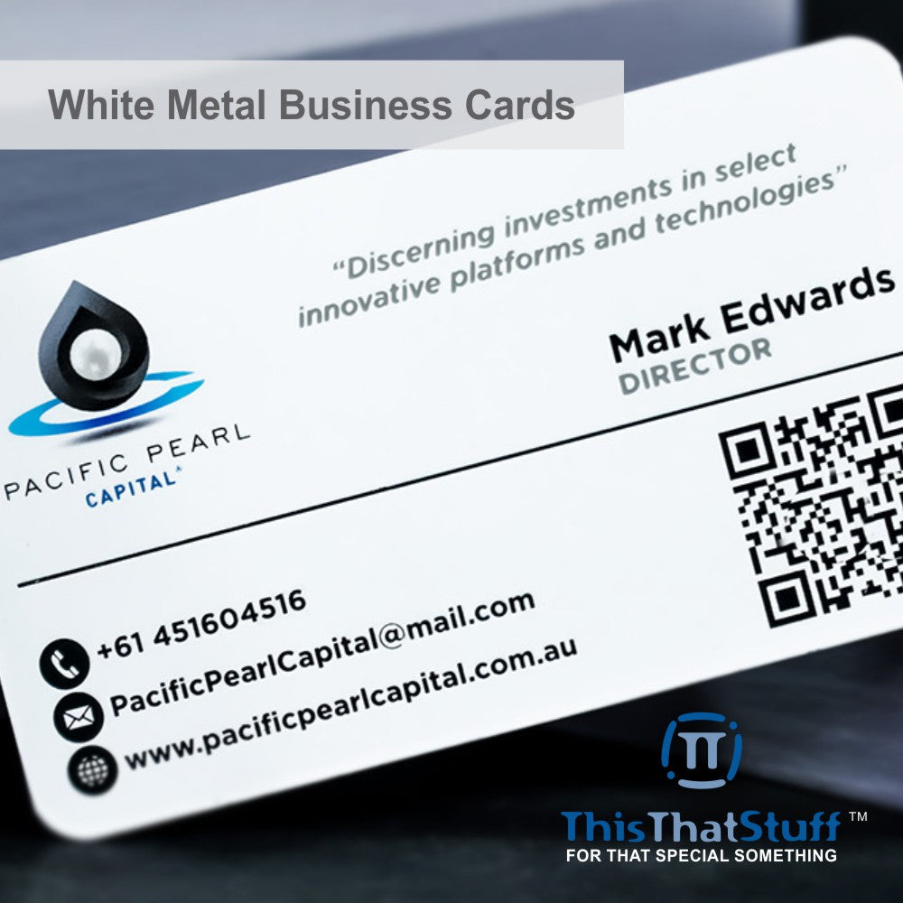 Metalux White Metal Business Cards | Multi Color Print | Membership Cards | VIP Cards | Gift Cards | Special Events
