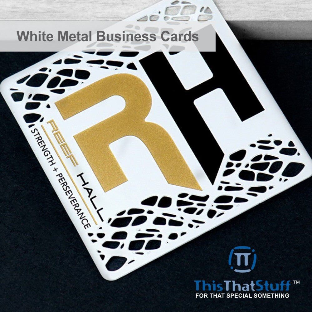 Metalux White Metal Business Cards | Multi Color Print | Membership Cards | VIP Cards | Gift Cards | Special Events