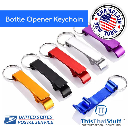 Quality Bottle Opener Keychain - Anodized Aluminum (Wholesale Blanks)