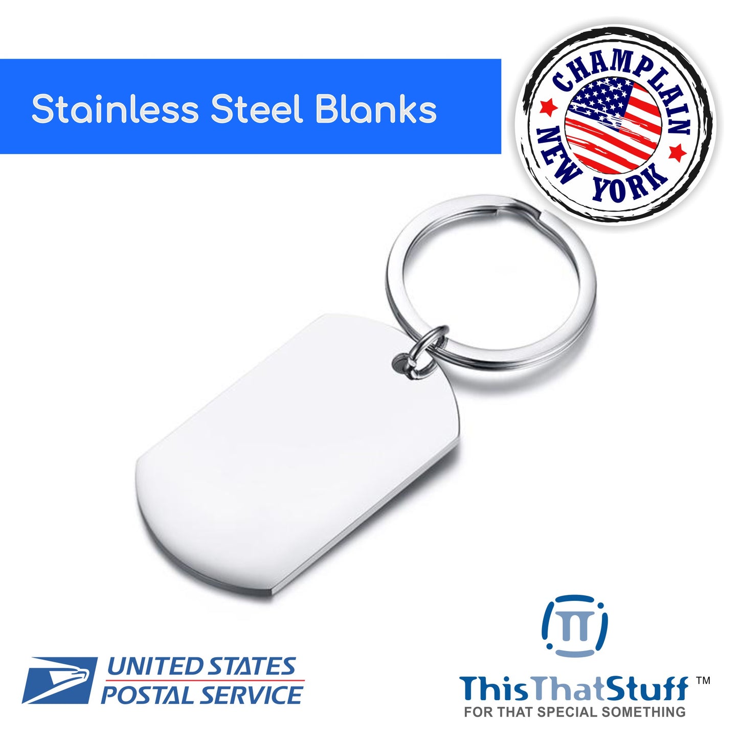 Stainless Steel Quality Thick Keychain blanks (Wholesale Blanks)