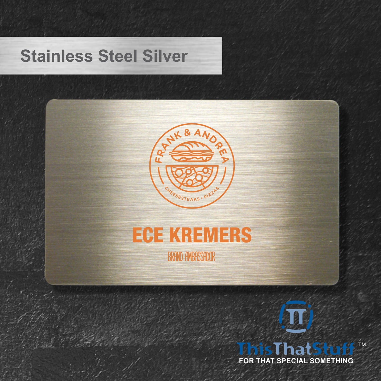 Quality Heavy Stainless Steel Business Cards - Membership - VIP Metal Cards for any event - Inhouse Graphic department