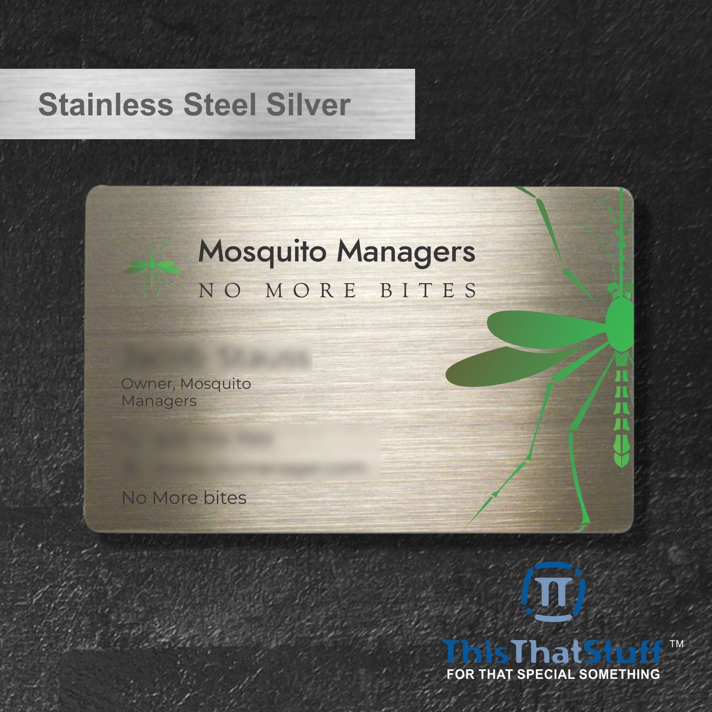 Quality Heavy Stainless Steel Business Cards - Membership - VIP Metal Cards for any event - Inhouse Graphic department