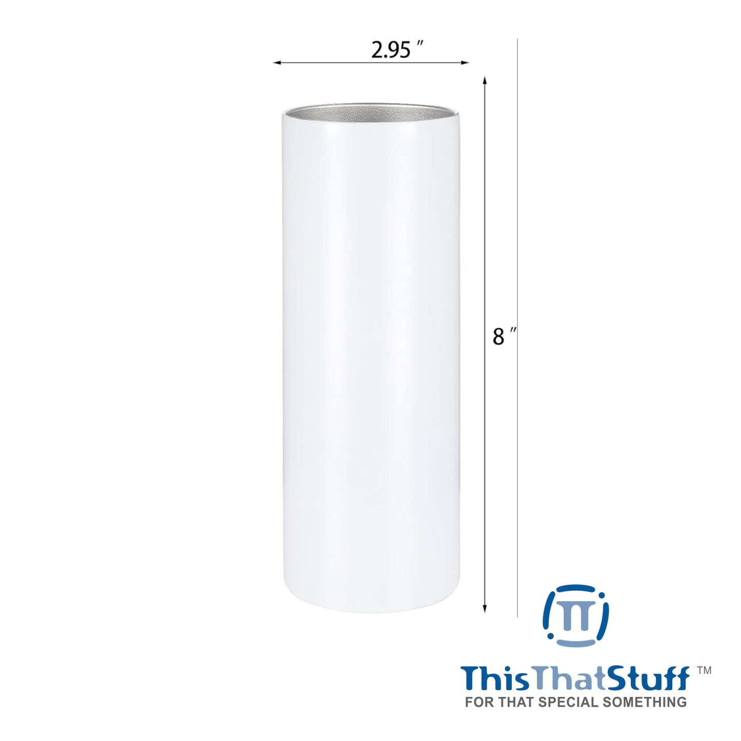 Custom Printed Straight Tumbler - 20 oz / 590 ml - Insulated double walled Stainless Steel