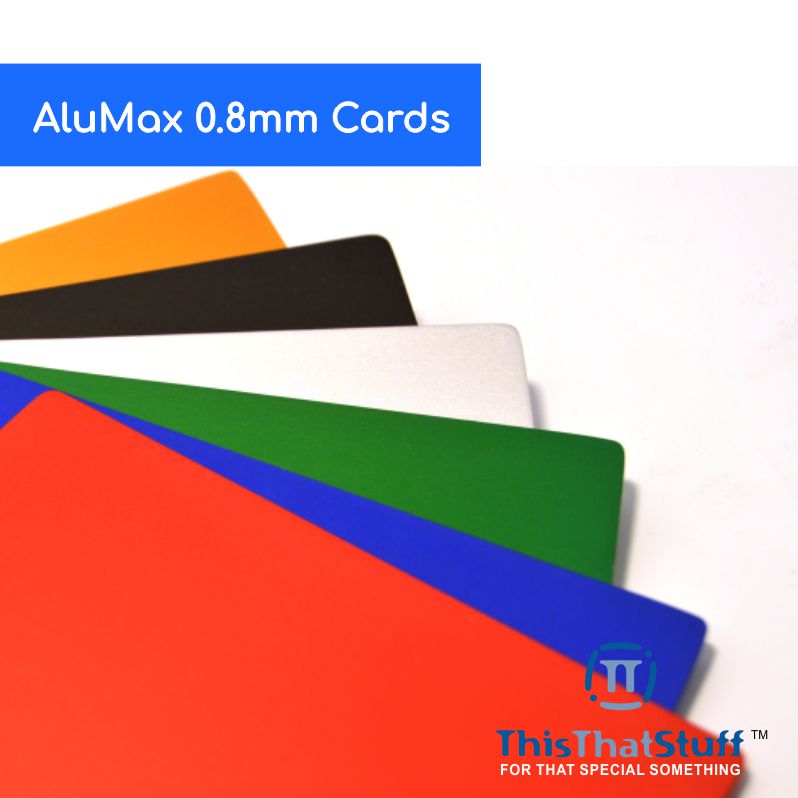 THICK 0.8mm Anodized Aluminum Blanks Credit Card Size | Wholesale Blanks | Individually Packed AluMax Series